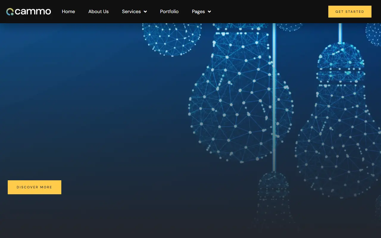 หน้าแรกของธีม Cammo บนคอมพิวเตอร์