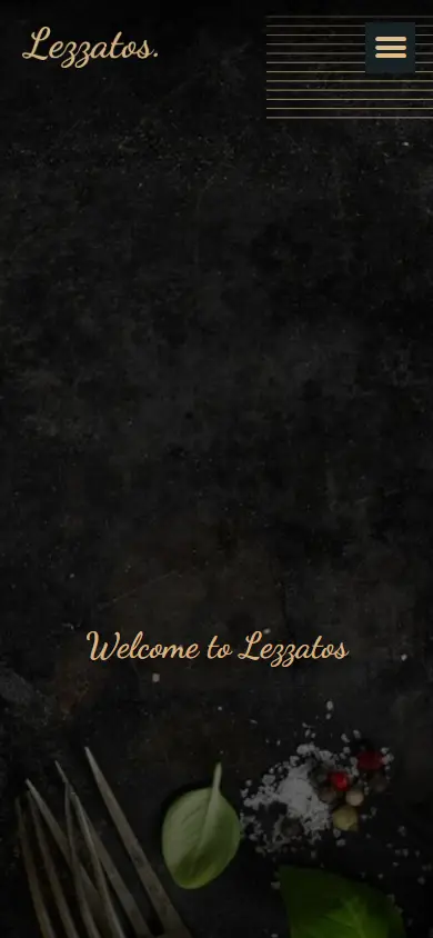 หน้าแรกของธีม Lezzatos บนมือถือ