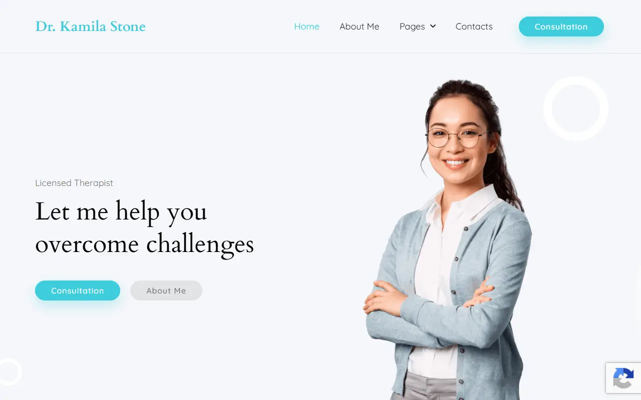 หน้าแรกของธีม Matar Mental Health Therapy บนคอมพิวเตอร์