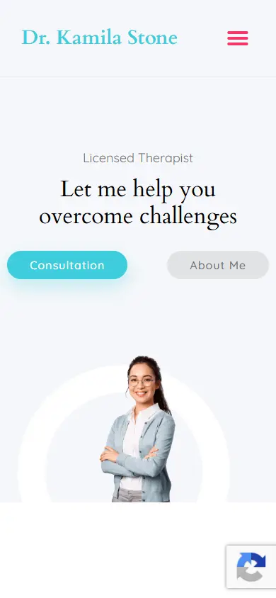 หน้าแรกของธีม Matar Mental Health Therapy บนมือถือ