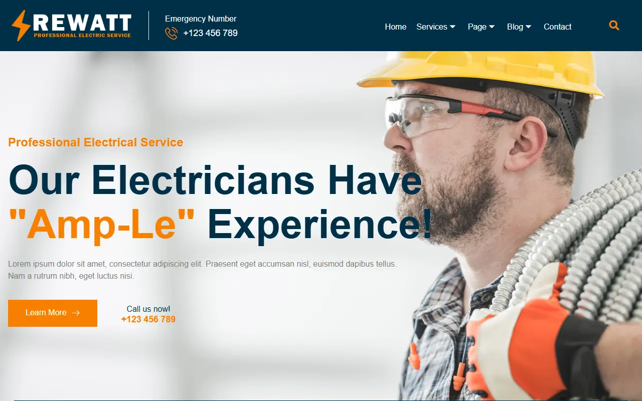 หน้าแรกของธีม Rewatt บนคอมพิวเตอร์