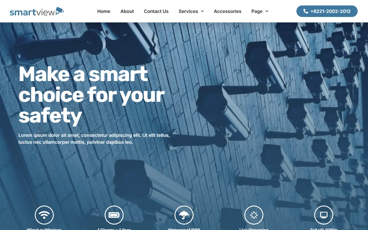 หน้าแรกของธีม SmartView บนคอมพิวเตอร์