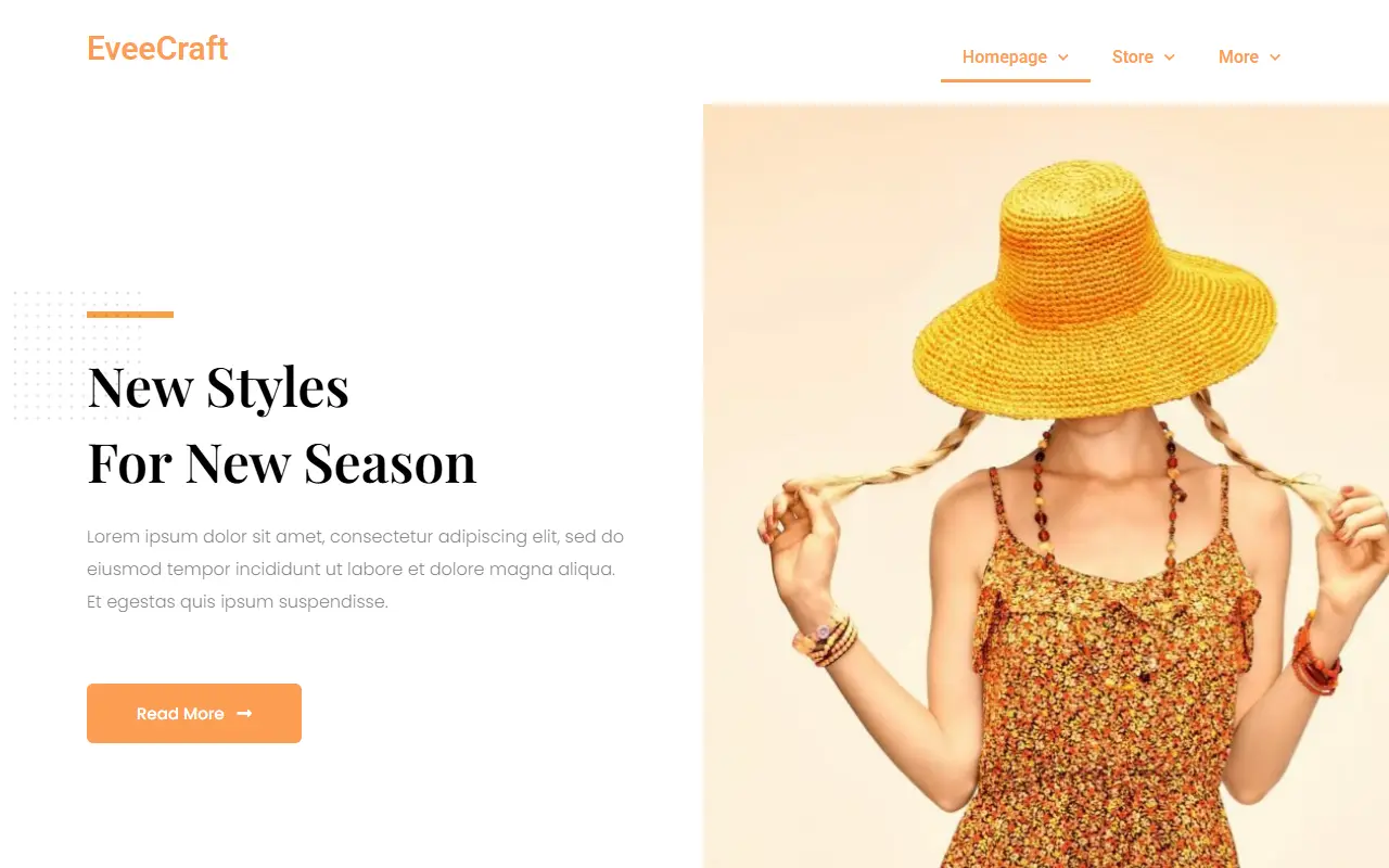 หน้าแรกของธีม Stylishion บนคอมพิวเตอร์