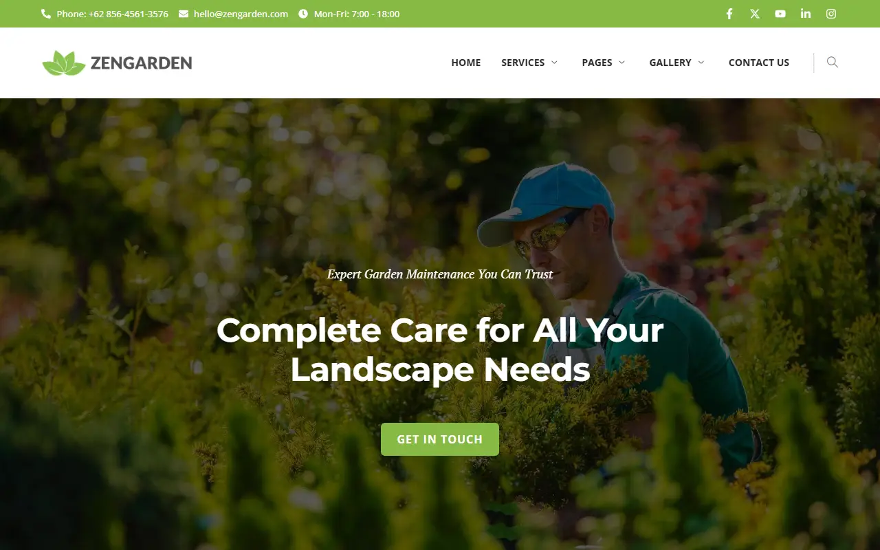 หน้าแรกของธีม ZenGarden บนคอมพิวเตอร์